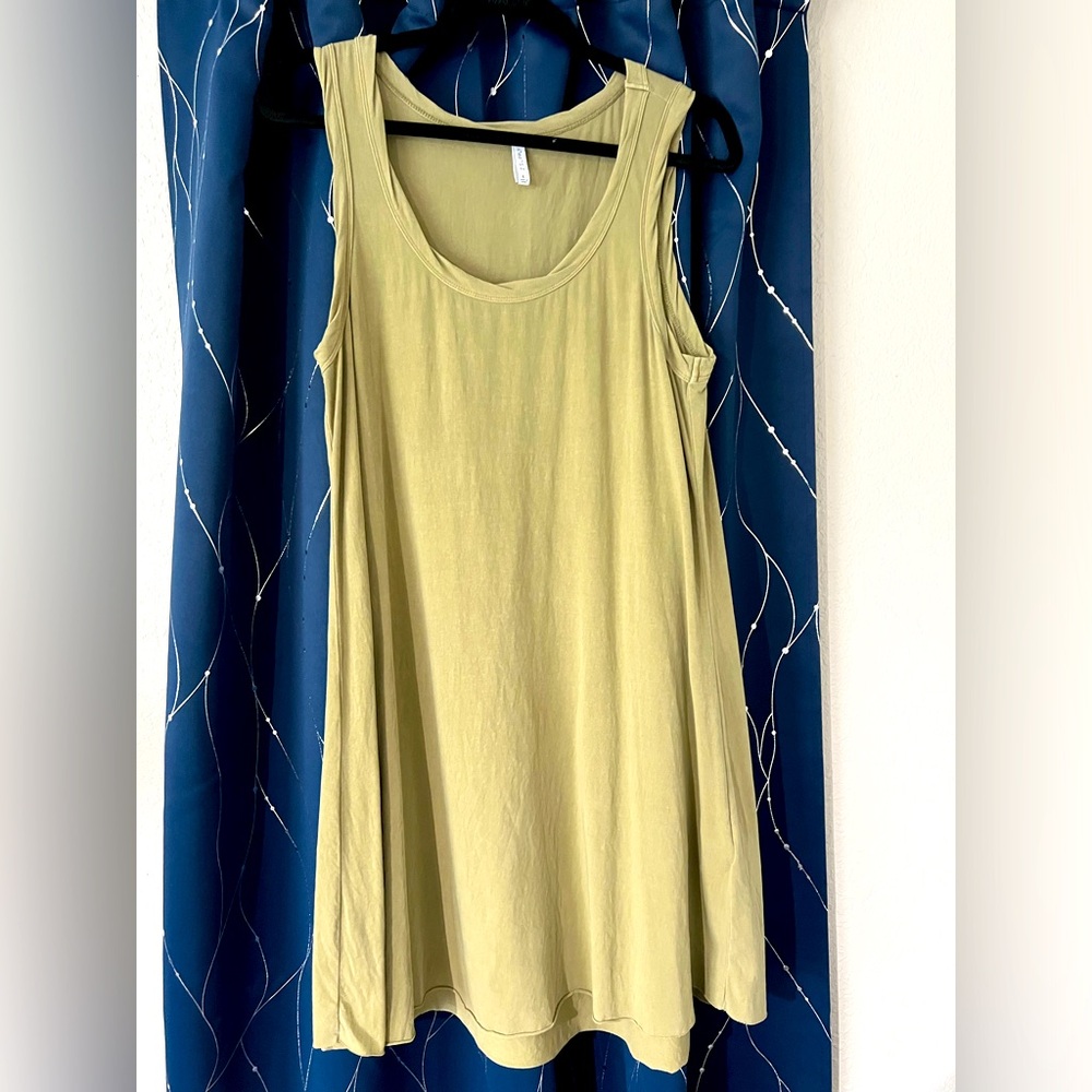 Avocado green sleeveless dress